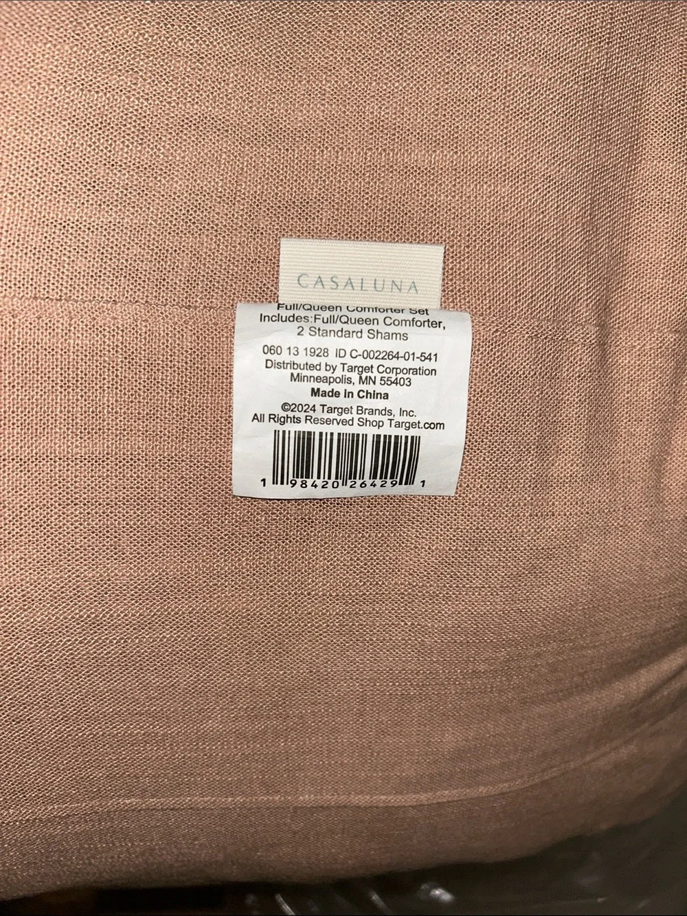 Casaluna F/Q Light Adobe Clay Heavyweight Linen Blend Comforter Set